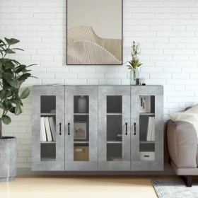 Wall cabinets 2 pcs concrete gray engineered wood by vidaXL, Sideboards - Ref: Foro24-3197908, Price: 162,99 €, Discount: %