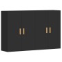 Armarios de pared 2 uds madera de ingeniería negro de vidaXL, Aparadores - Ref: Foro24-3197874, Precio: 152,88 €, Descuento: %