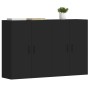 Wall cabinets 2 units engineered wood black by vidaXL, Sideboards - Ref: Foro24-3197882, Price: 136,16 €, Discount: %