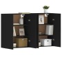 Wall cabinets 2 units engineered wood black by vidaXL, Sideboards - Ref: Foro24-3197882, Price: 136,16 €, Discount: %