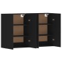 Wall cabinets 2 units engineered wood black by vidaXL, Sideboards - Ref: Foro24-3197882, Price: 136,16 €, Discount: %