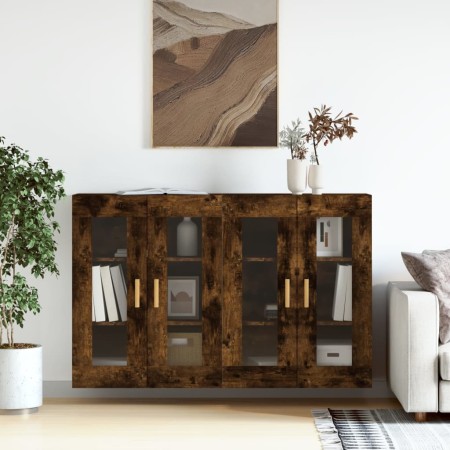 Wall cabinets 2 pcs engineered wood smoked oak by vidaXL, Sideboards - Ref: Foro24-3197902, Price: 174,99 €, Discount: %