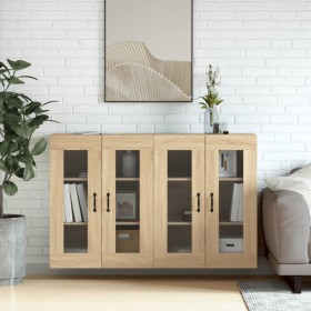 Wall cabinets 2 units engineered wood Sonoma oak by vidaXL, Sideboards - Ref: Foro24-3197907, Price: 151,99 €, Discount: %