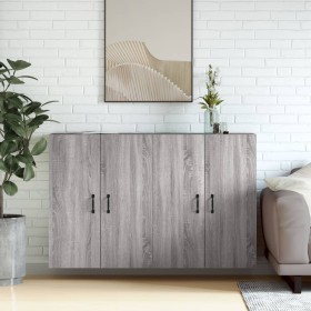 Wall cabinets 2 pcs Sonoma gray engineered wood by vidaXL, Sideboards - Ref: Foro24-3197887, Price: 157,99 €, Discount: %