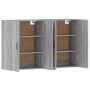 Armarios de pared 2 uds madera de ingeniería gris Sonoma de vidaXL, Aparadores - Ref: Foro24-3197887, Precio: 160,68 €, Descu...