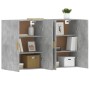 Armarios de pared 2 uds madera de ingeniería gris hormigón de vidaXL, Aparadores - Ref: Foro24-3197876, Precio: 158,30 €, Des...