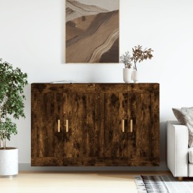 Wall cabinets 2 pcs engineered wood smoked oak by vidaXL, Sideboards - Ref: Foro24-3197982, Price: 128,50 €, Discount: %