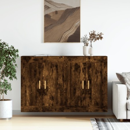 Wall cabinets 2 pcs engineered wood smoked oak by vidaXL, Sideboards - Ref: Foro24-3197982, Price: 128,32 €, Discount: %