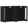 Armarios de pared 2 uds madera de ingeniería negro de vidaXL, Aparadores - Ref: Foro24-3197906, Precio: 149,99 €, Descuento: %