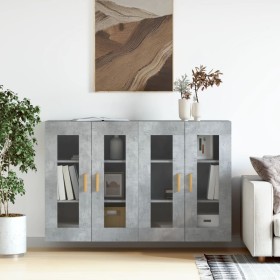 Wall cabinets 2 pcs concrete gray engineered wood by vidaXL, Sideboards - Ref: Foro24-3197900, Price: 159,90 €, Discount: %