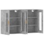 Armarios de pared 2 uds madera de ingeniería gris hormigón de vidaXL, Aparadores - Ref: Foro24-3197900, Precio: 150,61 €, Des...