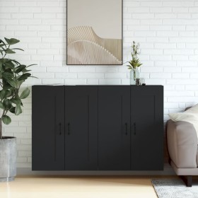 Wall cabinets 2 pcs black engineered wood by vidaXL, Sideboards - Ref: Foro24-3197986, Price: 142,11 €, Discount: %