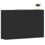 Armarios de pared 2 uds madera de ingeniería negro de vidaXL, Aparadores - Ref: Foro24-3197986, Precio: 143,66 €, Descuento: %