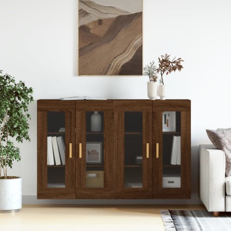 Wall cabinets 2 pcs oak brown engineered wood by vidaXL, Sideboards - Ref: Foro24-3197904, Price: 162,60 €, Discount: %