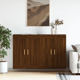 Wandschränke, 2 Stück, Eichenbraun, Holzwerkstoff von vidaXL, Sideboards - Ref: Foro24-3197984, Preis: 132,94 €, Rabatt: %