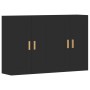 Armarios de pared 2 uds madera de ingeniería negro de vidaXL, Aparadores - Ref: Foro24-3197978, Precio: 143,94 €, Descuento: %