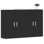 Armarios de pared 2 uds madera de ingeniería negro de vidaXL, Aparadores - Ref: Foro24-3197978, Precio: 143,94 €, Descuento: %