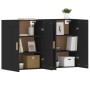 Armarios de pared 2 uds madera de ingeniería negro de vidaXL, Aparadores - Ref: Foro24-3197978, Precio: 143,94 €, Descuento: %