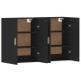 Armarios de pared 2 uds madera de ingeniería negro de vidaXL, Aparadores - Ref: Foro24-3197978, Precio: 143,94 €, Descuento: %