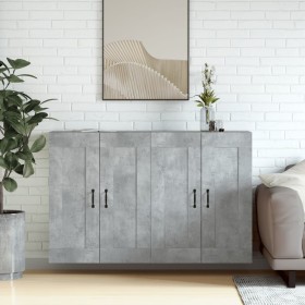 Wall cabinets 2 pcs concrete gray engineered wood by vidaXL, Sideboards - Ref: Foro24-3197988, Price: 123,55 €, Discount: %