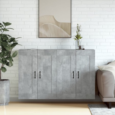 Wall cabinets 2 pcs concrete gray engineered wood by vidaXL, Sideboards - Ref: Foro24-3197988, Price: 122,67 €, Discount: %