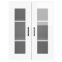 Armarios de pared 2 uds madera de ingeniería blanco brillante de vidaXL, Aparadores - Ref: Foro24-3197909, Precio: 168,99 €, ...