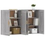 Armarios de pared 2 uds madera de ingeniería gris Sonoma de vidaXL, Aparadores - Ref: Foro24-3197983, Precio: 131,83 €, Descu...