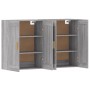 Armarios de pared 2 uds madera de ingeniería gris Sonoma de vidaXL, Aparadores - Ref: Foro24-3197983, Precio: 131,83 €, Descu...