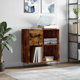 Smoked oak plywood disc cabinet 84.5x38x89 cm by vidaXL, CD and DVD storage - Ref: Foro24-831777, Price: 89,94 €, Discount: %