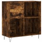 Scheibenschrank aus geräuchertem Eichensperrholz, 84,5 x 38 x 89 cm von vidaXL, CD- und DVD-Speicher - Ref: Foro24-831777, Pr...