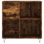 Scheibenschrank aus geräuchertem Eichensperrholz, 84,5 x 38 x 89 cm von vidaXL, CD- und DVD-Speicher - Ref: Foro24-831777, Pr...