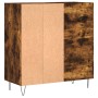 Scheibenschrank aus geräuchertem Eichensperrholz, 84,5 x 38 x 89 cm von vidaXL, CD- und DVD-Speicher - Ref: Foro24-831777, Pr...