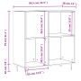 Scheibenschrank aus geräuchertem Eichensperrholz, 84,5 x 38 x 89 cm von vidaXL, CD- und DVD-Speicher - Ref: Foro24-831777, Pr...