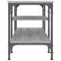 Mueble TV madera ingeniería y hierro gris Sonoma 121x35x45 cm de vidaXL, Muebles TV - Ref: Foro24-831806, Precio: 59,42 €, De...