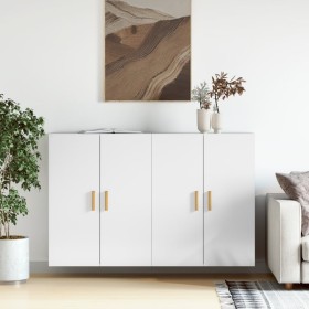 Wandschränke 2 Stk. Ingenieurholz glänzend weiß von vidaXL, Sideboards - Ref: Foro24-3197877, Preis: 169,99 €, Rabatt: %