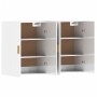 Armarios de pared 2 uds madera de ingeniería blanco brillante de vidaXL, Aparadores - Ref: Foro24-3197877, Precio: 173,32 €, ...