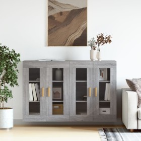 Wall cabinets 2 pcs Sonoma gray engineered wood by vidaXL, Sideboards - Ref: Foro24-3197903, Price: 160,11 €, Discount: %