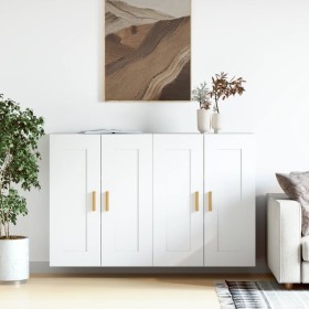 Wall cabinets 2 pcs white engineered wood by vidaXL, Sideboards - Ref: Foro24-3197977, Price: 131,13 €, Discount: %