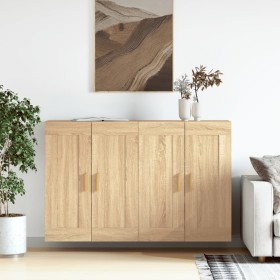 Wandschränke 2 Stk. Holzwerkstoff Sonoma Eiche von vidaXL, Sideboards - Ref: Foro24-3197979, Preis: 149,27 €, Rabatt: %