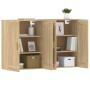 Wandschränke 2 Stk. Holzwerkstoff Sonoma Eiche von vidaXL, Sideboards - Ref: Foro24-3197979, Preis: 147,44 €, Rabatt: %