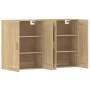 Armarios de pared 2 uds madera de ingeniería roble Sonoma de vidaXL, Aparadores - Ref: Foro24-3197979, Precio: 147,44 €, Desc...