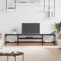 TV stand made of engineered wood and black iron, measuring 201x35x45 cm. by vidaXL, TV Furniture - Ref: Foro24-831813, Price:...