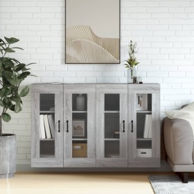 Wall cabinets 2 units engineered wood Sonoma gray by vidaXL, Sideboards - Ref: Foro24-3197911, Price: 137,99 €, Discount: %