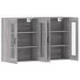 Armarios de pared 2 uds madera de ingeniería gris Sonoma de vidaXL, Aparadores - Ref: Foro24-3197911, Precio: 139,49 €, Descu...