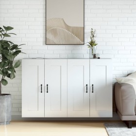 Wall cabinets 2 pcs glossy white engineered wood by vidaXL, Sideboards - Ref: Foro24-3197989, Price: 178,16 €, Discount: %