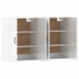 Armarios de pared 2 uds madera de ingeniería blanco brillante de vidaXL, Aparadores - Ref: Foro24-3197989, Precio: 179,58 €, ...