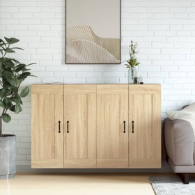 Wall cabinets 2 units engineered wood Sonoma oak by vidaXL, Sideboards - Ref: Foro24-3197987, Price: 141,91 €, Discount: %