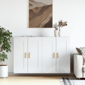 Wall cabinets 2 pcs glossy white engineered wood by vidaXL, Sideboards - Ref: Foro24-3197981, Price: 138,65 €, Discount: %