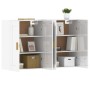 Wall cabinets 2 pcs glossy white engineered wood by vidaXL, Sideboards - Ref: Foro24-3197981, Price: 138,48 €, Discount: %