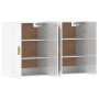 Armarios de pared 2 uds madera de ingeniería blanco brillante de vidaXL, Aparadores - Ref: Foro24-3197981, Precio: 138,48 €, ...